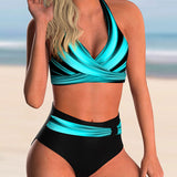 Liliana - Bikini Set with Cross Neckline and Print