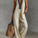 Fiamma  | Sleeveless jumpsuit with high collar