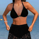 Laluna® | Elegant Solid Lace Bikini Set