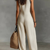 Fiamma  | Sleeveless jumpsuit with high collar