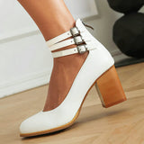 Madison - Flat Sandals with Ankle Strap and Thick Sole