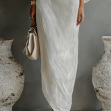Aurora | Ivory One-Shoulder Flowing Maxi Dress