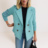 Ilaisaane - Elegant Coat with Knit Sleeves