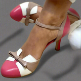 Bellarosa - Colourful Knot Sandals with Straps and Round Toe