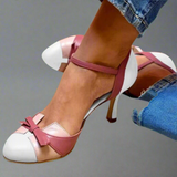 Bellarosa - Colourful Knot Sandals with Straps and Round Toe
