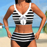 Laluna® | Striped High-Waisted Bikini