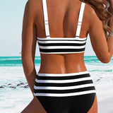 Laluna® | Striped High-Waisted Bikini