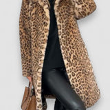 Leia - Long Leopard Print Coat