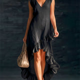 Sienna | Ruffle High-Low Boho Dress