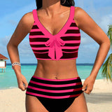 Laluna® | Striped High-Waisted Bikini