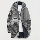 Coat with Wave Pattern