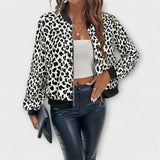 Amiria - Elegant Leopard Print Coat