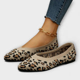 Paula - Lace Flats with Leopard Print