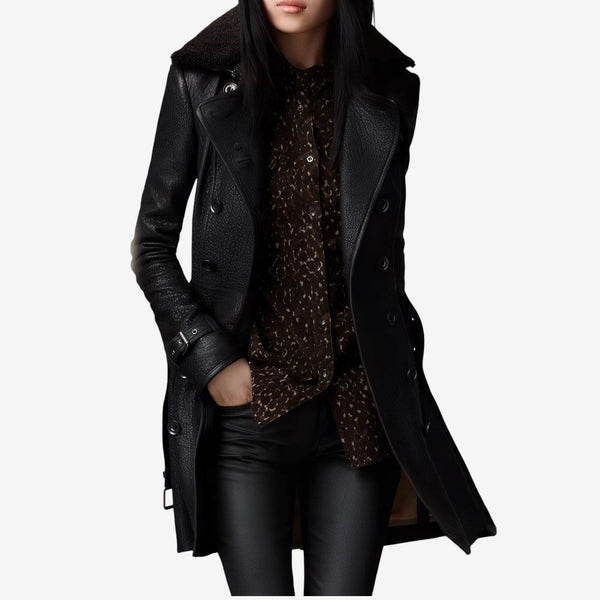 Carolina - Elegant Leather Coat