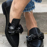 Orla™ - Black bow loafers