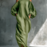 Georgina - Light Green Off-Shoulder Maxi Dress