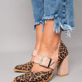Adalina™ - Sues sandals with panther print