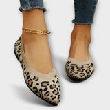 Paula - Lace Flats with Leopard Print