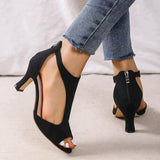 Camila - High-Heeled Sandals with Cut-Out Toe