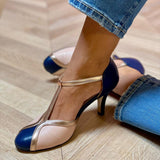 Manaia - Colourful, Comfortable T-Strap Flats with Round Toe
