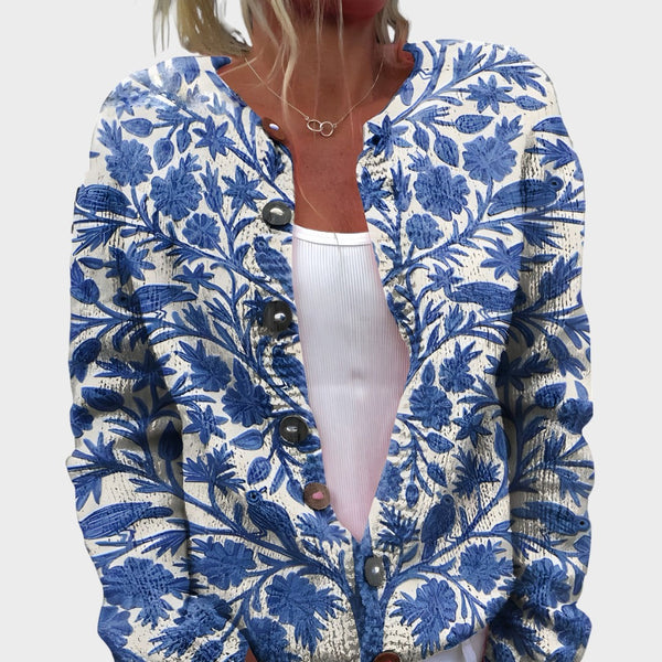 Waimarie - Autumn Floral Cardigan