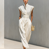 Jada | Lapel Waist Maxi Dress