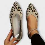 Paula - Lace Flats with Leopard Print
