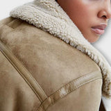 Fern - Suede Aviator Coat