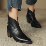 Camila - Luxury Ankle Boots with Low Heel