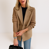 Ilaisaane - Elegant Coat with Knit Sleeves