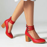 Madison - Flat Sandals with Ankle Strap and Thick Sole