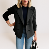 Ilaisaane - Elegant Coat with Knit Sleeves