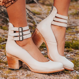 Ginevra - Multi-Strap Heels with Chunky Sole