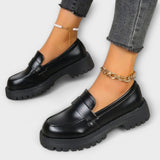 Women's Loafers with Orthopedic Design and Satin Heel