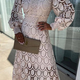 Eloah™ | Elegant Lace Midi Dress