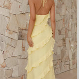 Luna Fashion House | Women’s Ruffle Maxi Dress – Elegant Summer Dress