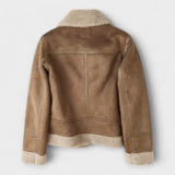 Fern - Suede Aviator Coat