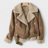 Fern - Suede Aviator Coat
