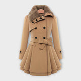 Tegan - Elegant Fur-Trimmed Coat