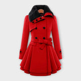 Tegan - Elegant Fur-Trimmed Coat