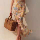 Arna - Beige Turtleneck Maxi Dress