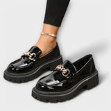 Ellie - Platform Loafers with Buckle Closure