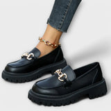 Ellie - Platform Loafers with Buckle Closure