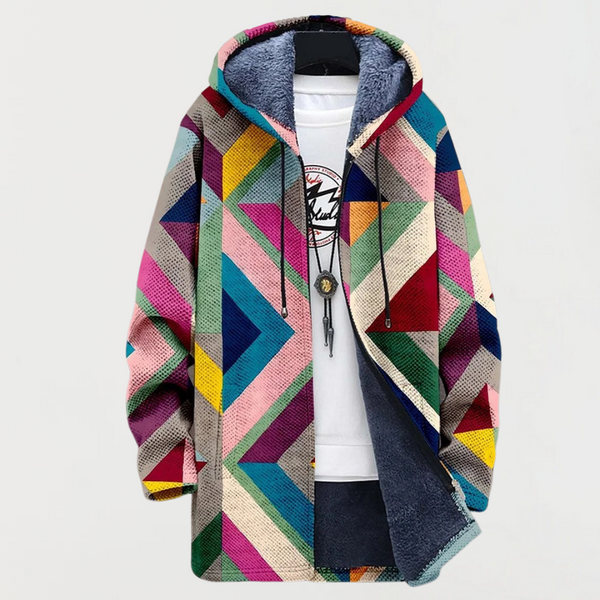 Sweatshirt with Geometric Pattern