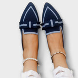 Georgie - Women's Flat Shoes with Knot