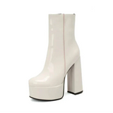Carina - Super-High Platform Boots with Charm and Confidence