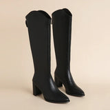 Hilda - Chunky Heel Boots with Winter Elegance