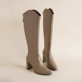 Hilda - Chunky Heel Boots with Winter Elegance