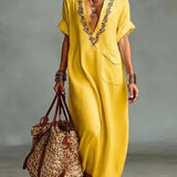 Hiria | Bohemian Maxi Dress with Floral Print