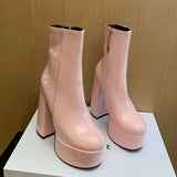 Carina - Super-High Platform Boots with Charm and Confidence